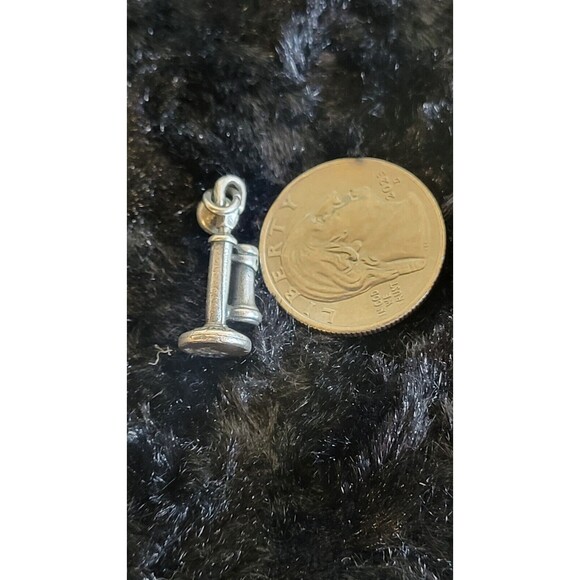 vintage silver charm balfour stamped sterling retro phone school attendance - Picture 5 of 5